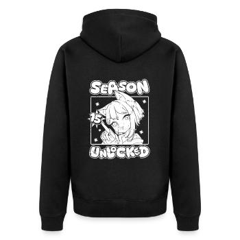 Anime Manga Anime Birthday Girl - Unisex Premium Organic Zip Hoodie - black - Back - Nico (187cm)