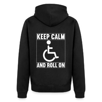 Personnes en fauteuil roulant Fauteuil roulant - Veste à capuche bio Premium Unisexe - noir - Dos - Nico (187cm)