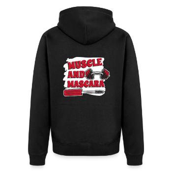 Haltérophilie Haltérophiles Femmes fortes - Veste à capuche bio Premium Unisexe - noir - Dos - Nico (187cm)