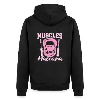 Haltérophilie Haltérophiles Femmes Power - Veste à capuche bio Premium Unisexe - noir - Dos - Nico (187cm)