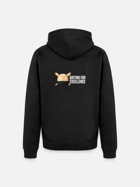 Baseball-Coach Bating For Excellence - Unisex Premium Bio Zip Hoodie - Schwarz