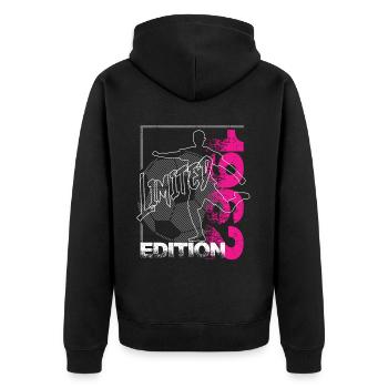Édition limitée 1962 Édition limitée Football - Veste à capuche bio Premium Unisexe - noir - Dos - Nico (187cm)