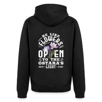 Easter Eostre Pagan Spring - Unisex Premium Organic Zip Hoodie - black - Back - Nico (187cm)