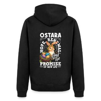 Pâques Eostre Printemps païen - Veste à capuche bio Premium Unisexe - noir - Dos - Nico (187cm)