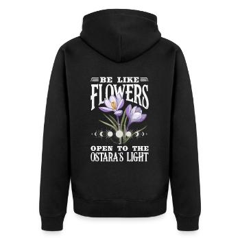 Easter Eostre Pagan Spring - Unisex Premium Organic Zip Hoodie - black - Back - Nico (187cm)