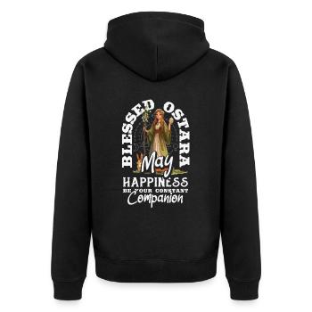 Pâques Eostre Printemps païen - Veste à capuche bio Premium Unisexe - noir - Dos - Nico (187cm)