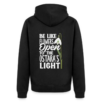 Easter Eostre Pagan Spring - Unisex Premium Organic Zip Hoodie - black - Back - Nico (187cm)