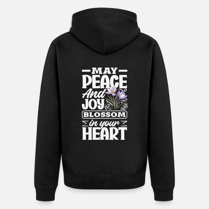 Easter Eostre Pagan Spring - Unisex Premium Organic Zip Hoodie - black
