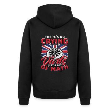 Dart Dartspieler Darter - Unisex Premium Bio Zip Hoodie - Schwarz - Hinten - Nico (187cm)