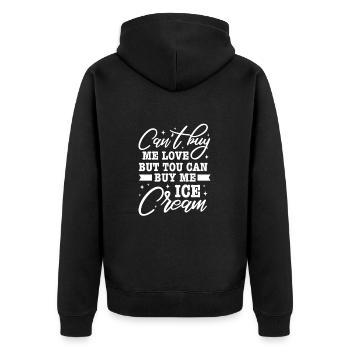 Crème glacée Crème glacée Crème glacée Cadeau d’été - Veste à capuche bio Premium Unisexe - noir - Dos - Nico (187cm)