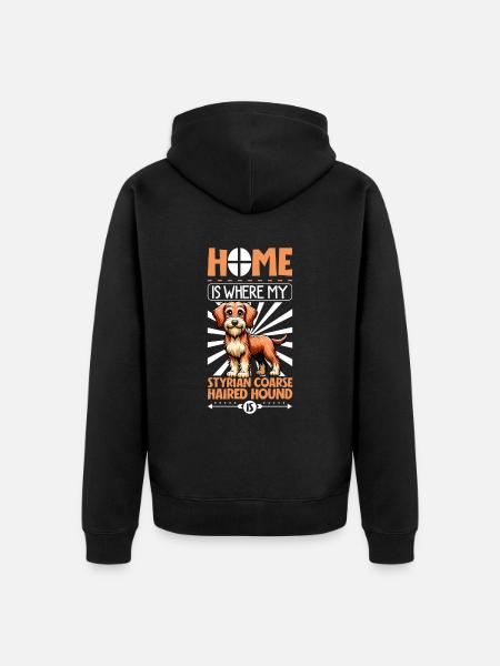 Home - Styrian Wire-haired Hound - Unisex Premium Organic Zip Hoodie - black