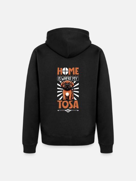 Zuhause - Tosa Inu - Unisex Premium Bio Zip Hoodie - Schwarz