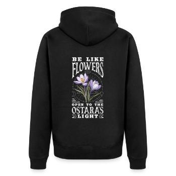 Easter Eostre Pagan Spring - Unisex Premium Organic Zip Hoodie - black - Back - Nico (187cm)