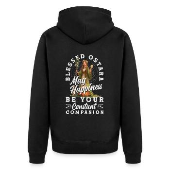 Pâques Eostre Printemps païen - Veste à capuche bio Premium Unisexe - noir - Dos - Nico (187cm)