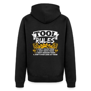 Tuning Autoliebhaber Reparieren Autos Mechaniker D - Unisex Premium Bio Zip Hoodie - Schwarz - Hinten - Nico (187cm)