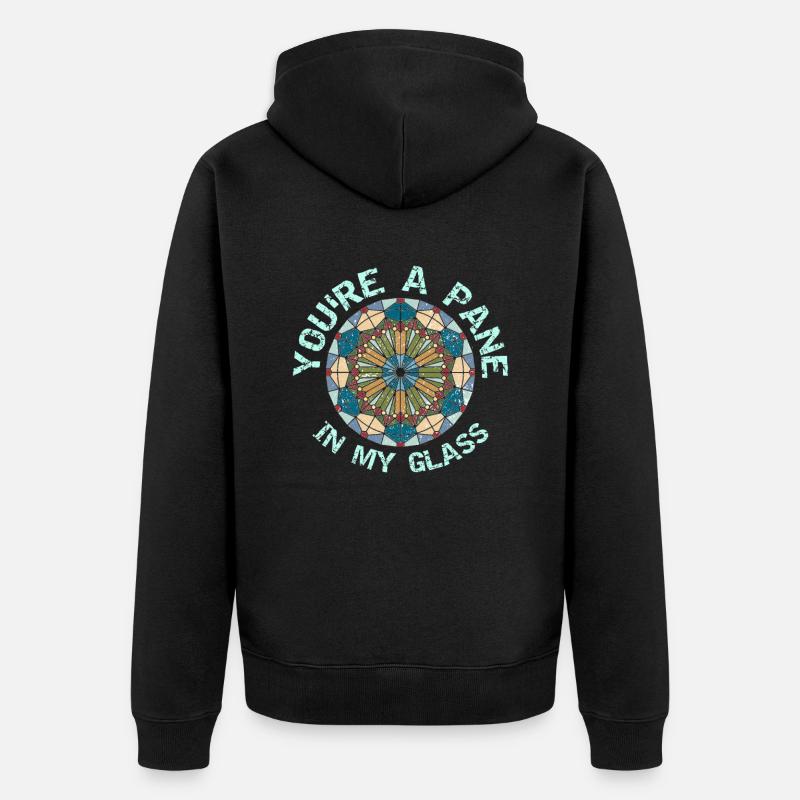 Drôle de vitrail - Veste à capuche bio Premium Unisexe - noir