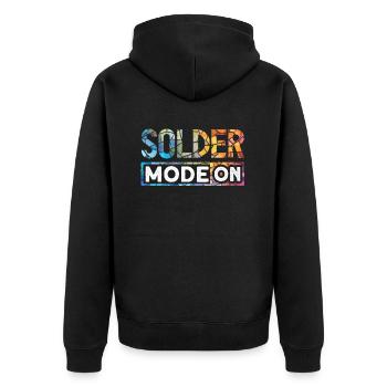 Lustiger Buntglas-künstler - Unisex Premium Bio Zip Hoodie - Schwarz - Hinten - Nico (187cm)