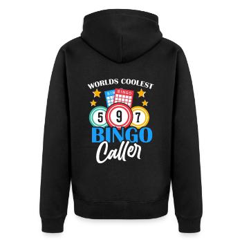 Bingo Caller Bingo Joueur de jeu Loterie - Veste à capuche bio Premium Unisexe - noir - Dos - Nico (187cm)