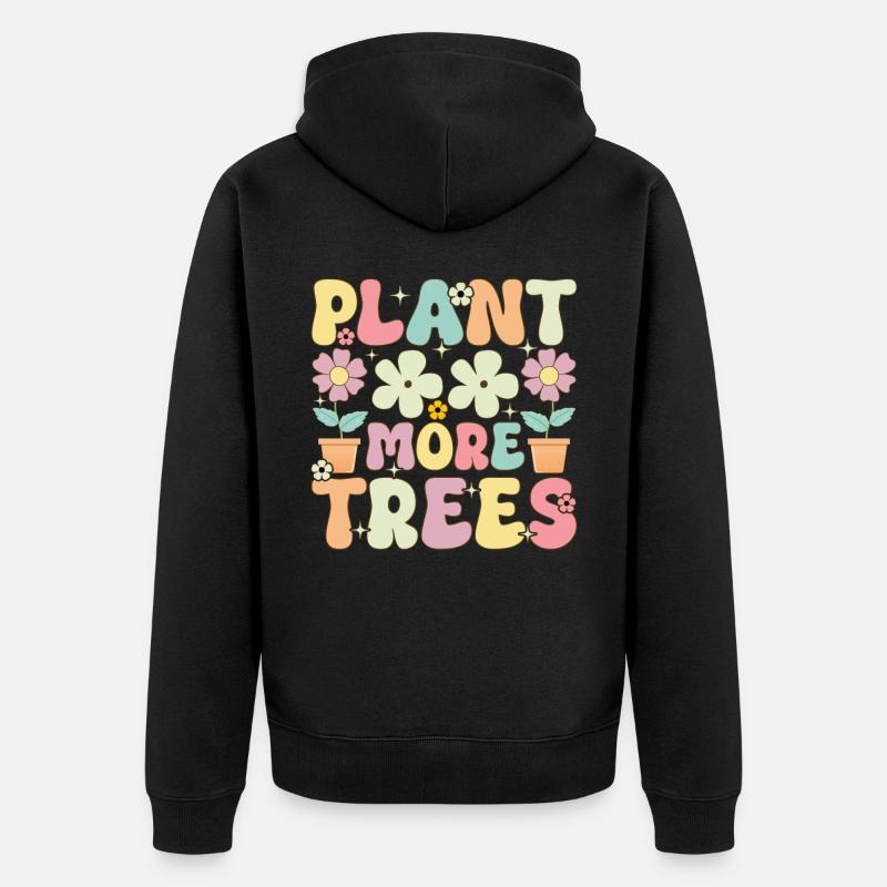 Planter plus d’arbres Changement climatique - Veste à capuche bio Premium Unisexe - noir