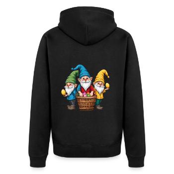 Gnome nordique de Pâques lapin nains - Veste à capuche bio Premium Unisexe - noir - Dos - Nico (187cm)