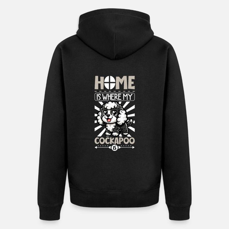 Accueil - Cockapoo - Veste à capuche bio Premium Unisexe - noir