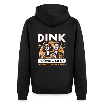 Dual Income No Kids Marriage Married Couple DINK - Unisex Premium Organic Zip Hoodie - black - Back - Nico (187cm)