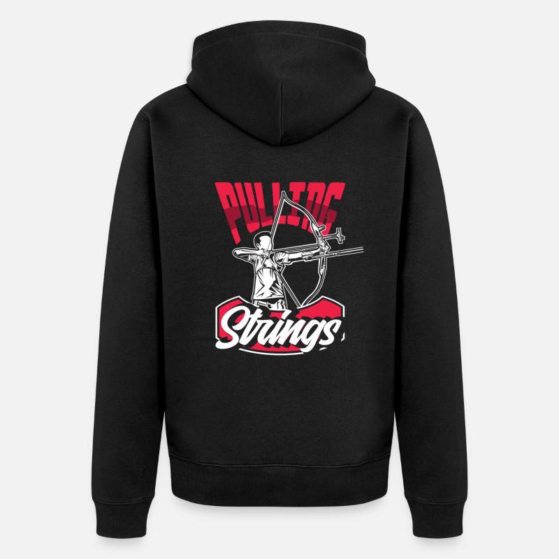 Bogenschießen Bogenschießen Bogenschießen - Unisex Premium Bio Zip Hoodie - Schwarz