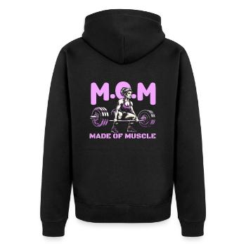 Weightlifting Weightlifting Mom - Unisex Premium Organic Zip Hoodie - black - Back - Nico (187cm)