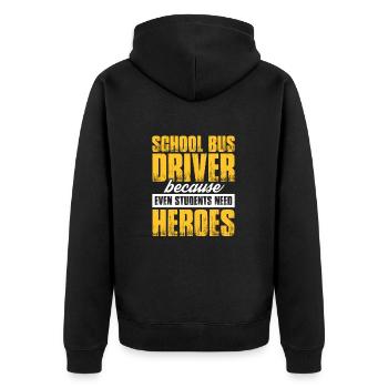 Chauffeur de bus Chauffeur de bus Bus Schuhlbus cadeau - Veste à capuche bio Premium Unisexe - noir - Dos - Nico (187cm)