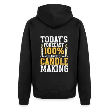 Kombucha Brewer Tea Love Kombucha Brewing - Unisex Premium Bio Zip Hoodie - Schwarz - Hinten - Nico (187cm)
