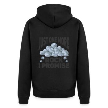 Geologe Steine Steinsammler - Unisex Premium Bio Zip Hoodie - Schwarz - Hinten - Nico (187cm)