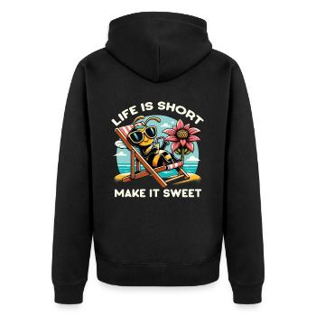 Amoureux des abeilles Apiculteurs Amis de la nature Apiculteurs - Veste à capuche bio Premium Unisexe - noir - Dos - Nico (187cm)