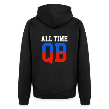 Tous les temps Qb Drôle Quarterback Football - Veste à capuche bio Premium Unisexe - noir - Dos - Nico (187cm)