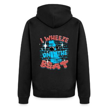 Asthme Asthmatiques I Wheeze On The Beat - Veste à capuche bio Premium Unisexe - noir - Dos - Nico (187cm)