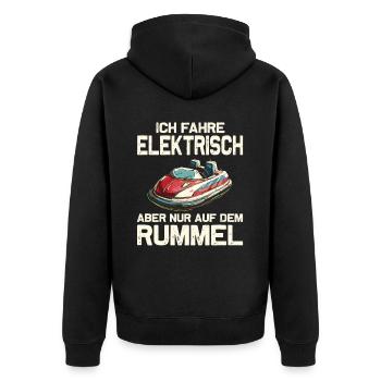 I Drive Electric Funfair Bumper Cars - Unisex Premium Organic Zip Hoodie - black - Back - Nico (187cm)