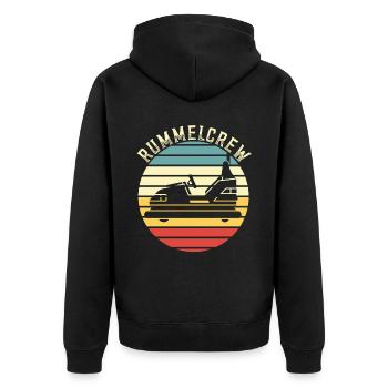 Amusement park, funfair, fair, bumper cars - Unisex Premium Organic Zip Hoodie - black - Back - Nico (187cm)
