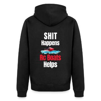 Shit Happens Rc Boats aide le capitaine Airboat - Veste à capuche bio Premium Unisexe - noir - Dos - Nico (187cm)