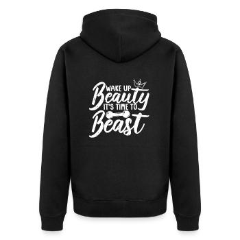 Haltérophilie Haltérophile - Veste à capuche bio Premium Unisexe - noir - Dos - Nico (187cm)