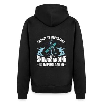 Snowboarding Art Hommes Snowboard Cooler Snowboarder - Veste à capuche bio Premium Unisexe - noir - Dos - Nico (187cm)