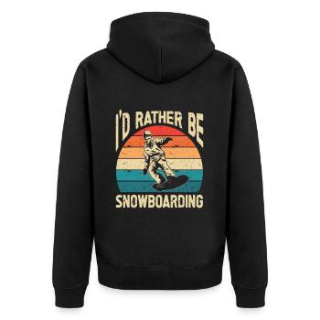 Snowboarding Art Hommes Snowboard Cooler Snowboarder - Veste à capuche bio Premium Unisexe - noir - Dos - Nico (187cm)