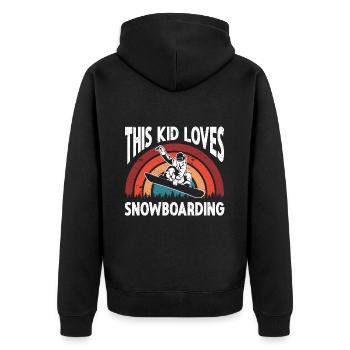 Snowboarding Art Hommes Snowboard Cooler Snowboarder - Veste à capuche bio Premium Unisexe - noir - Dos - Nico (187cm)