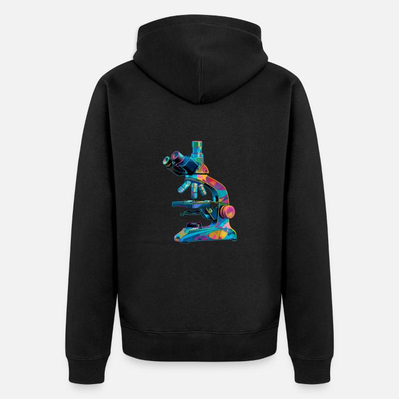 Microscopie Scientifique Biologiste Microscope - Veste à capuche bio Premium Unisexe - noir
