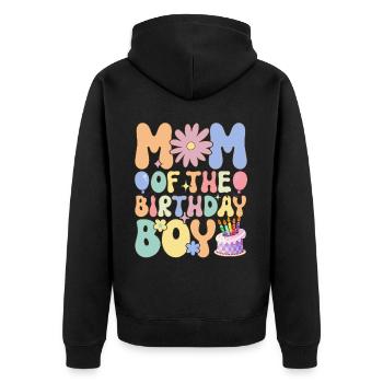 Mère de Fille D’anniversaire Groovy Maman Famille M - Veste à capuche bio Premium Unisexe - noir - Dos - Nico (187cm)