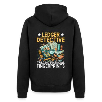 Juricomptable Profession Audit Comptabilité - Veste à capuche bio Premium Unisexe - noir - Dos - Nico (187cm)