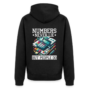 Juricomptable Profession Audit Comptabilité - Veste à capuche bio Premium Unisexe - noir - Dos - Nico (187cm)