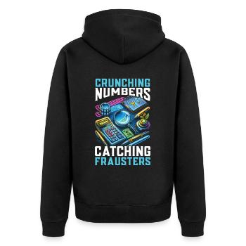 Juricomptable Profession Audit Comptabilité - Veste à capuche bio Premium Unisexe - noir - Dos - Nico (187cm)