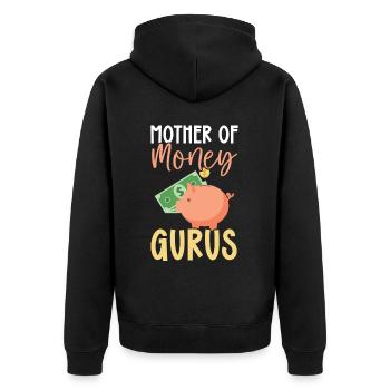 Maman d’un conseiller financier Gestion de l’argent - Veste à capuche bio Premium Unisexe - noir - Dos - Nico (187cm)