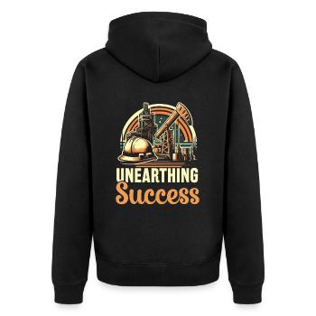 Drilling Engineer Job Profession Oil Rig Worker - Unisex Premium Organic Zip Hoodie - black - Back - Nico (187cm)