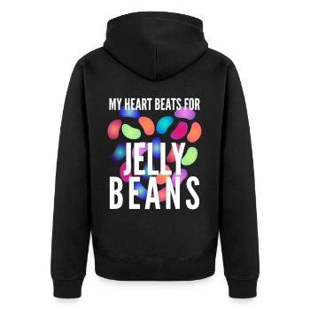 Candy Jelly sweets Jelly Beans Jelly Bean - Unisex Premium Organic Zip Hoodie - black - Back - Nico (187cm)