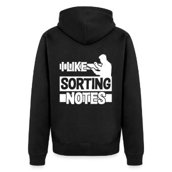 Conductor Orchestra Conducting - Unisex Premium Bio Zip Hoodie - Schwarz - Hinten - Nico (187cm)